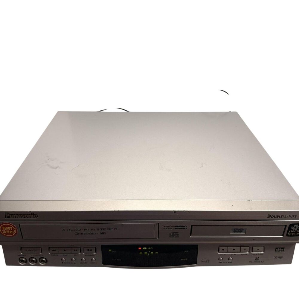 Panasonic DVD VCR Player Silver PV-D4762 Progressive VHS 4 Head Stereo Combo
